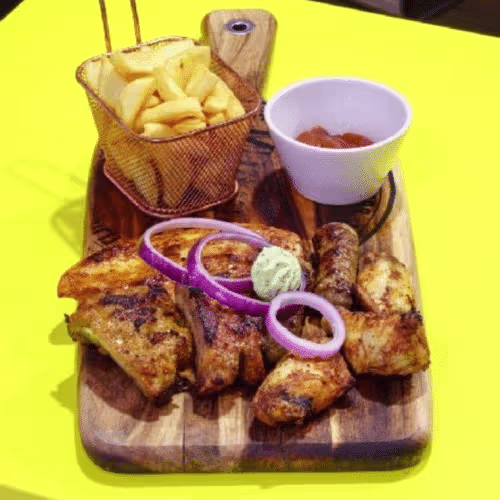 Grill-Teller mit Kalb Spareribs