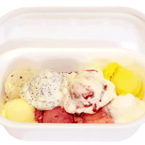 Eis-Box, 20 Kugeln (Fruchteis gemischt)