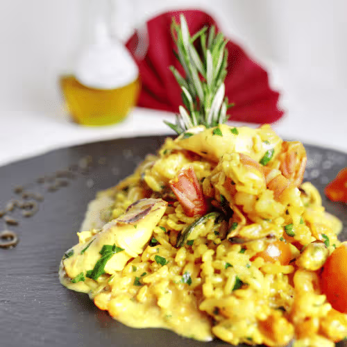 Risotto allo Zafferano con Frutti di Mare