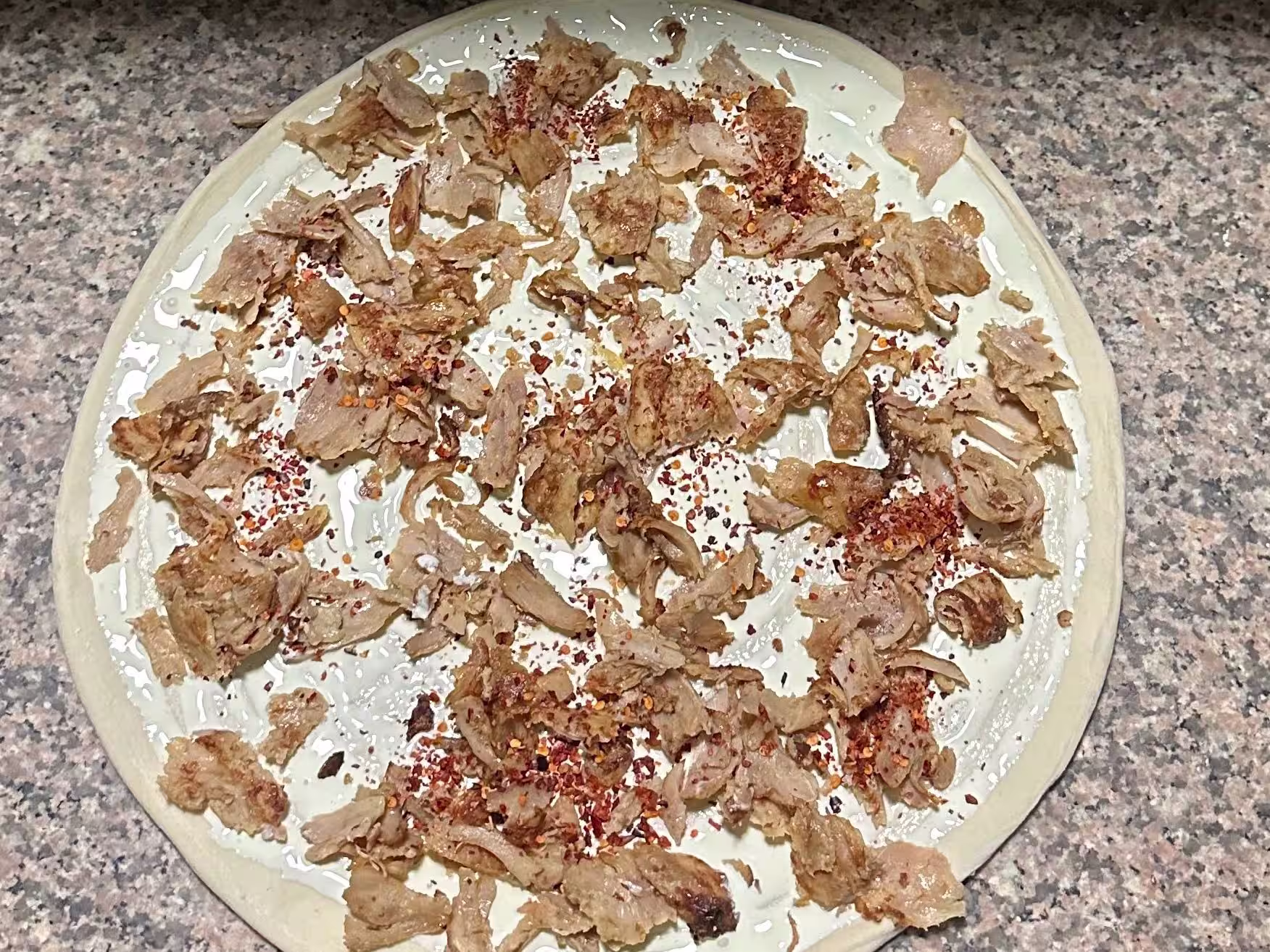 Familien-Pizza Mexicana (scharf)