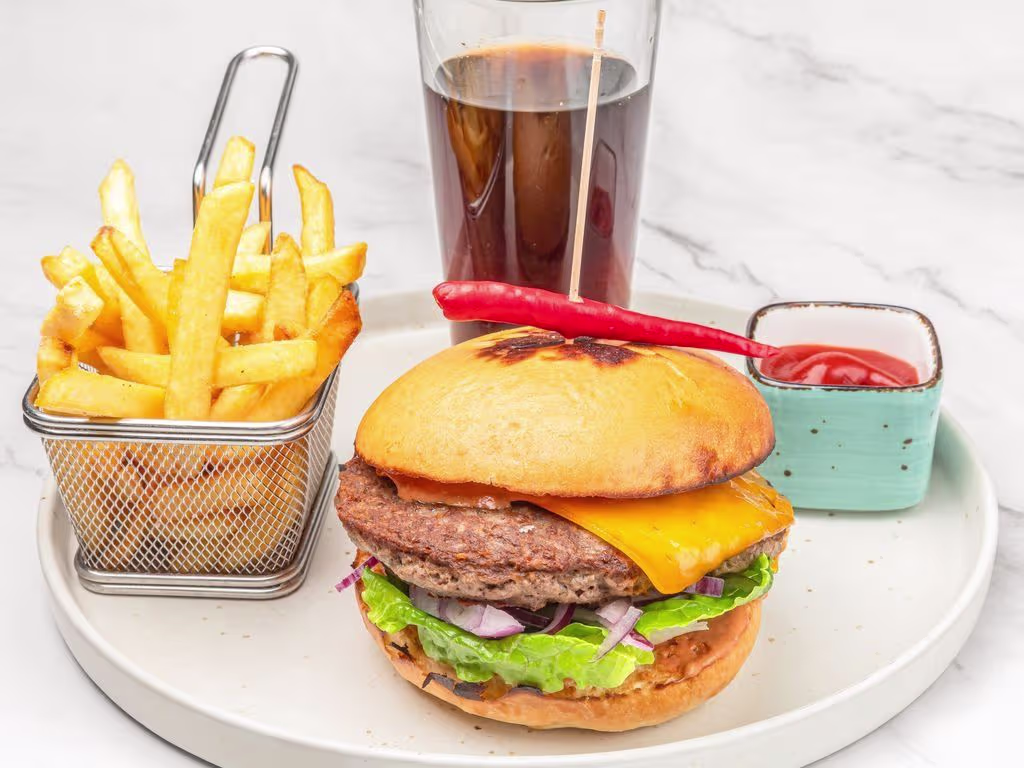 Hot Burger Menü