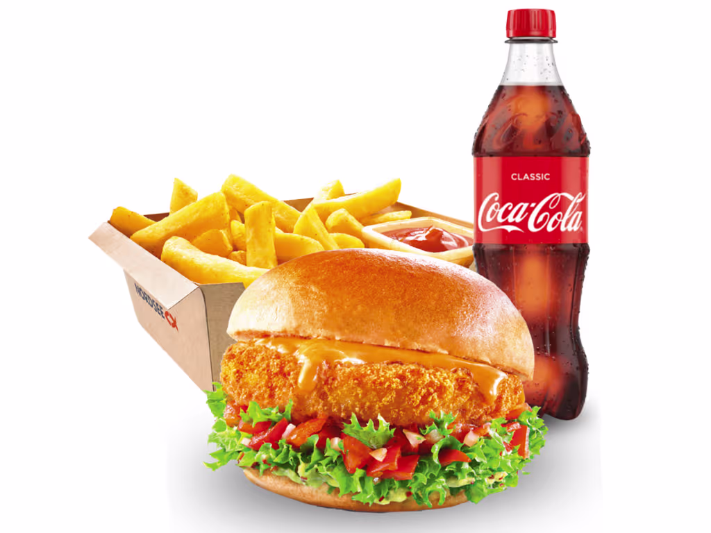 Lachs Burger Deluxe Menü