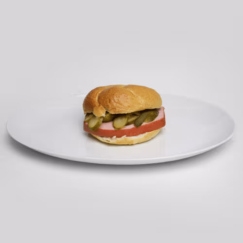 Puten Leberkäse Semmel