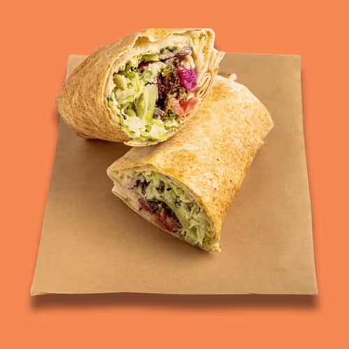 Hummus und Classic Falafel Wrap (vegan)
