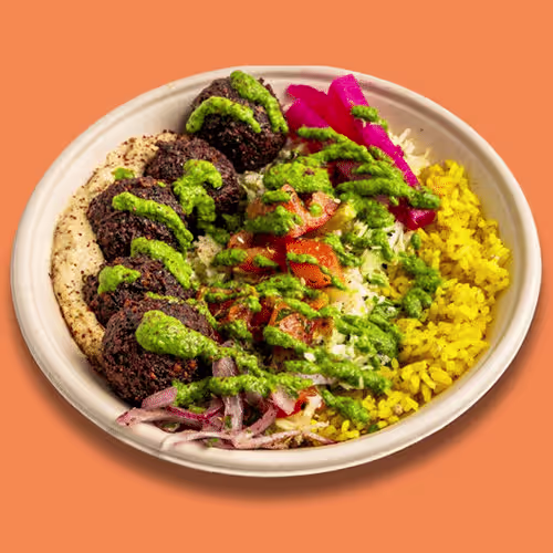 Hummus and Black Beans Falafel Bowl (vegan und glutenfrei)