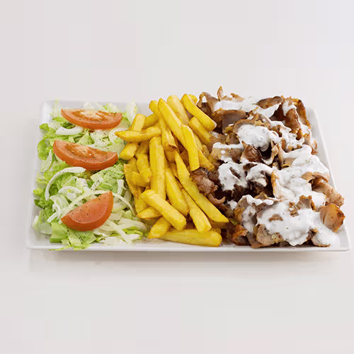 Kebap Teller mit Pommes frites