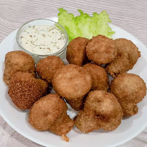 Gebackene Champignons