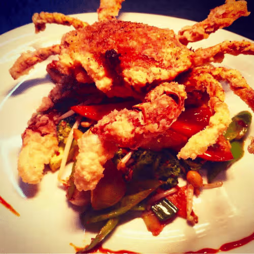 Frittierte Schianla Softshellcrab