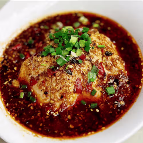 Szechuans Hühnerkeulen-Salat (leicht scharf)