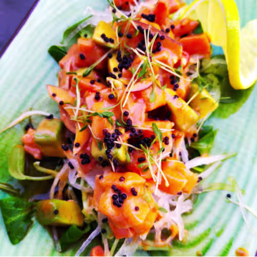 Fjord-Forelle Ceviche (leicht scharf)