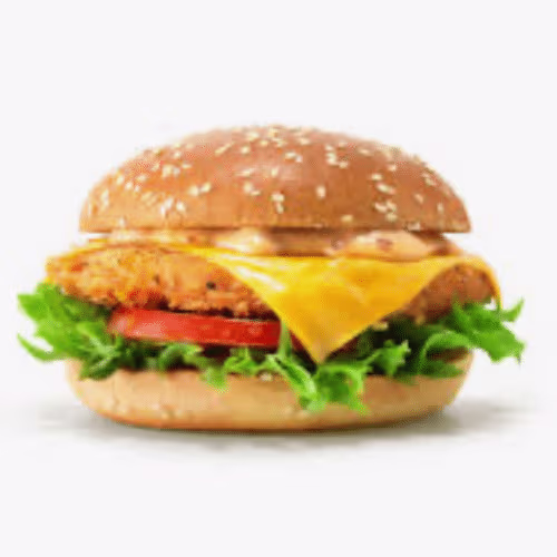 Crispy Chicken Cheese Burger - Knusprig