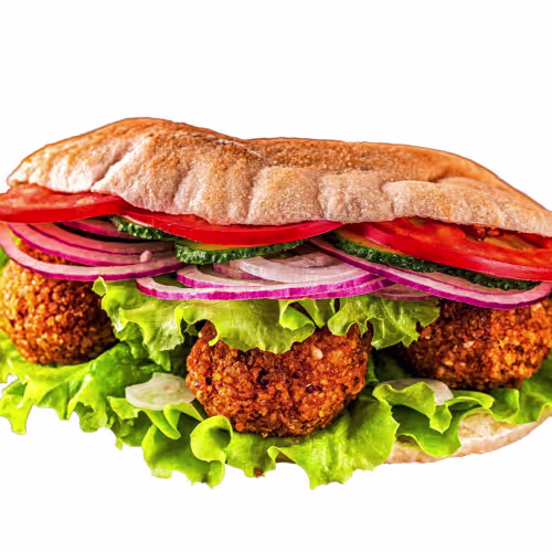 Falafel In Haugemachten Brot mit Schafskäse - Vegetarisch & Pur