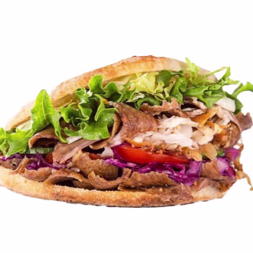Döner Kebab im hausgemachten Brot