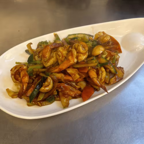 Garnelen nach Szechuan Art (scharf)