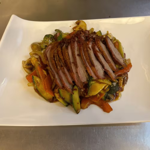 Knusprige Ente nach Szechuan Art (scharf)