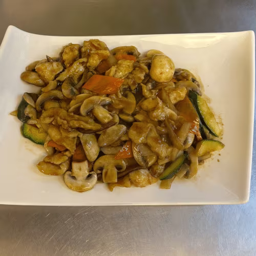Hühnerfleisch mit Champignons