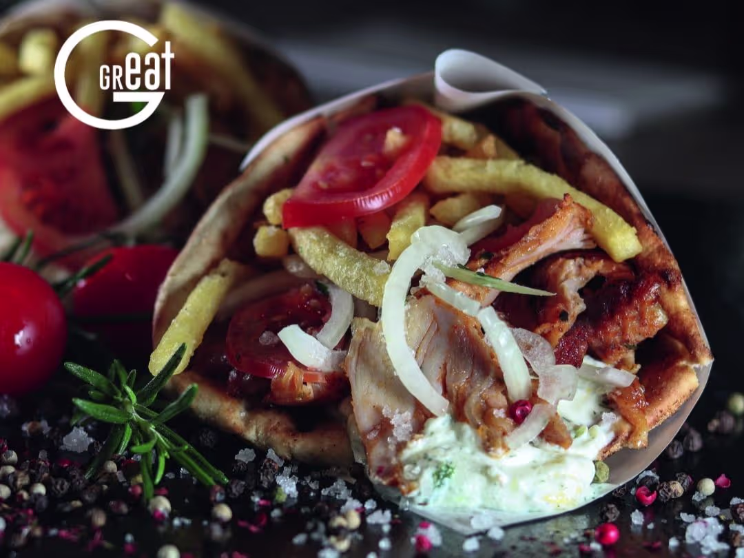 Pita Gyros vom Schwein