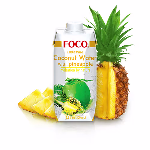 100% Pure Coconut Water mit Ananas 0,5l