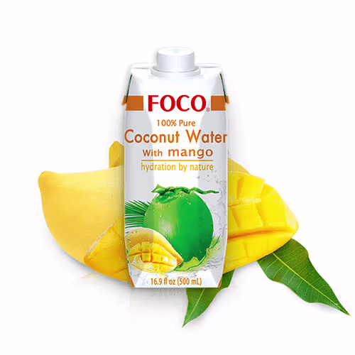 100% Pure Coconut Water mit Mango 0,5l