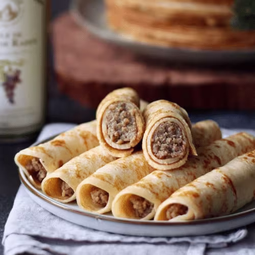 Pfannkuchen mit Rindfleisch (3 Stück)