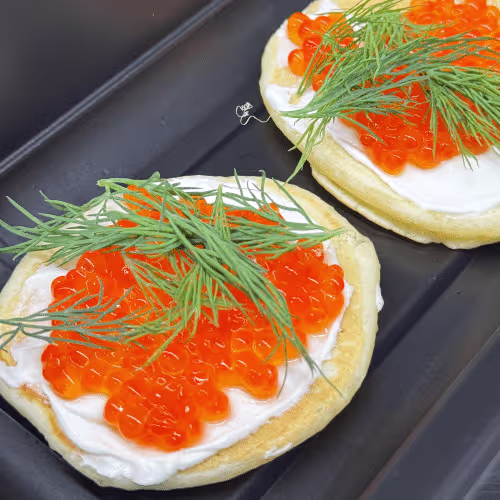 Degustacit Pfannkuchen mit Kaviar (1 Stück)