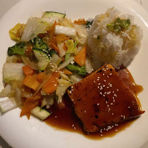 Lachs Teppanyaki