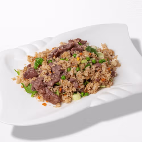 Gebratener Eierreis mit Rindfleisch