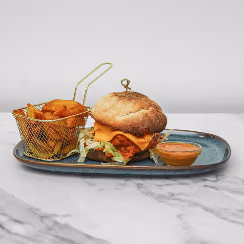 Crazzzy Butter Chicken Burger