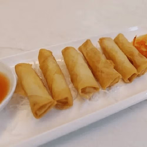 V2 gebackene Frühlingsrollen (vegan, 6 Stück)