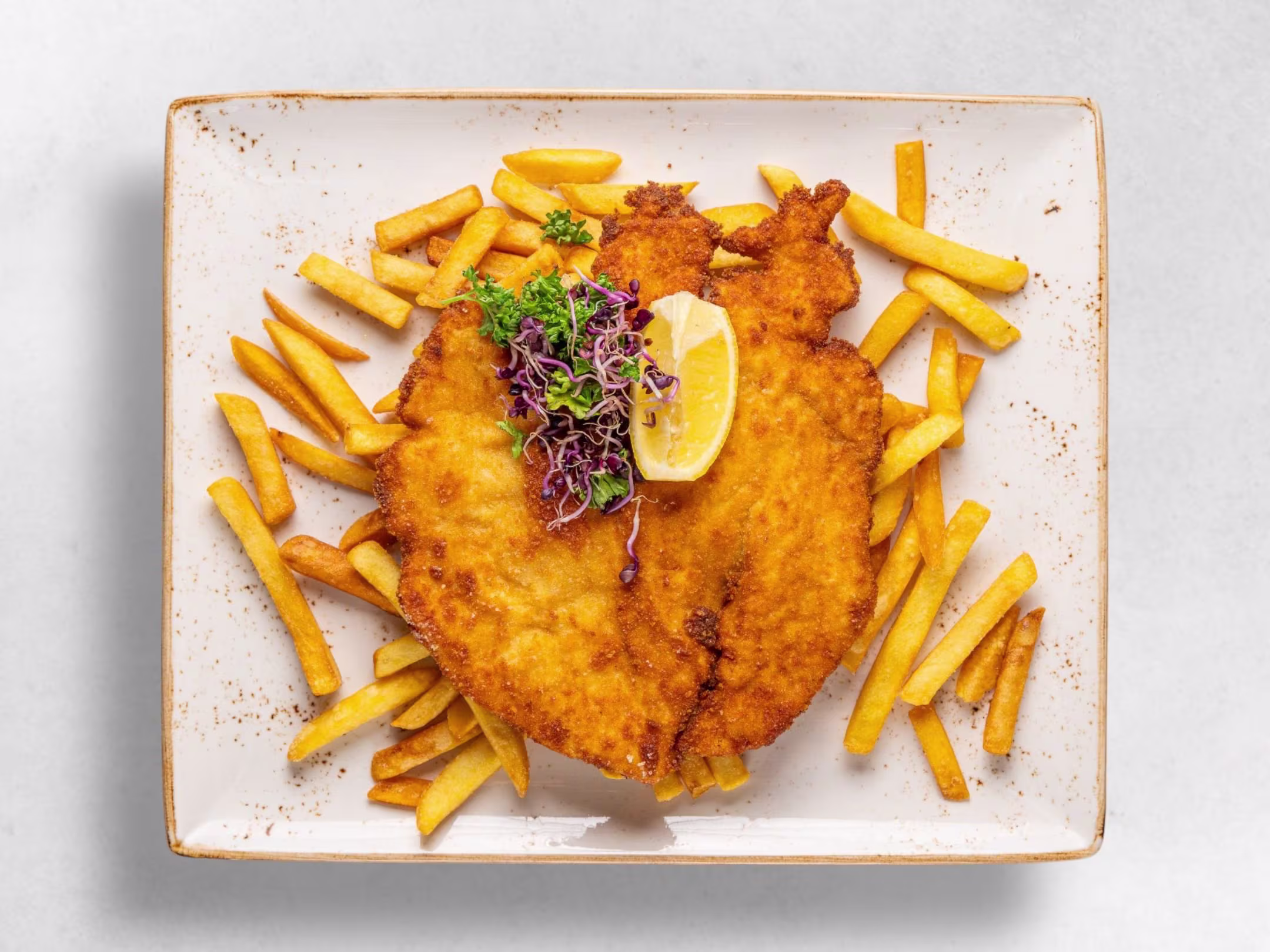 Schnitzel gebacken