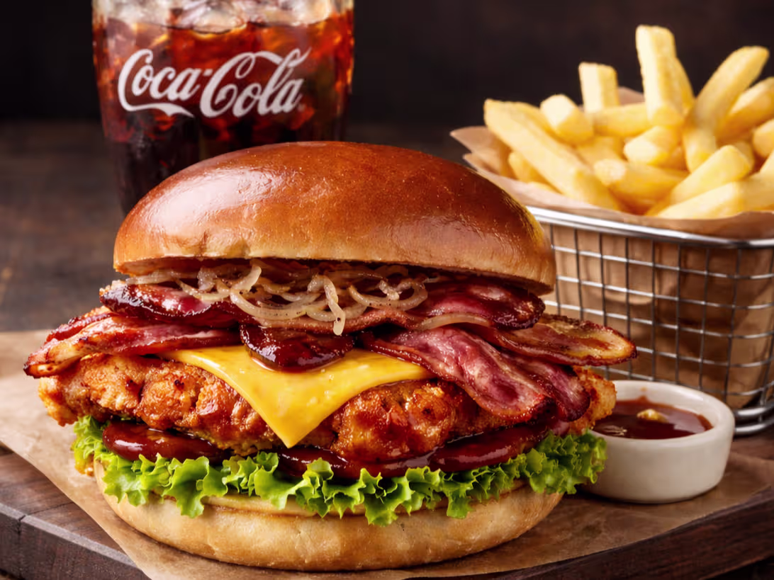 Trio BBQ Bacon  Chicken Menü