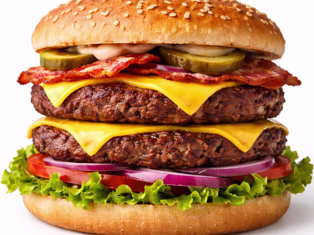 King Burger mit Pommes