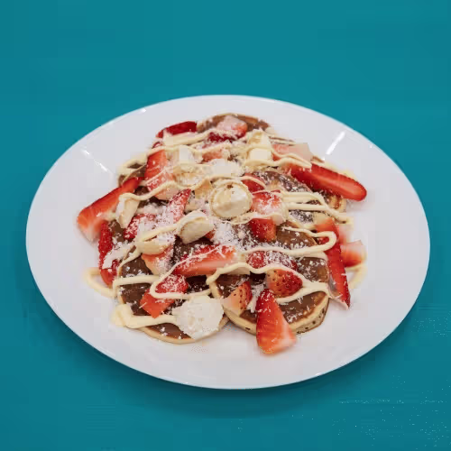 Weiße Schoko Mini Pancakes