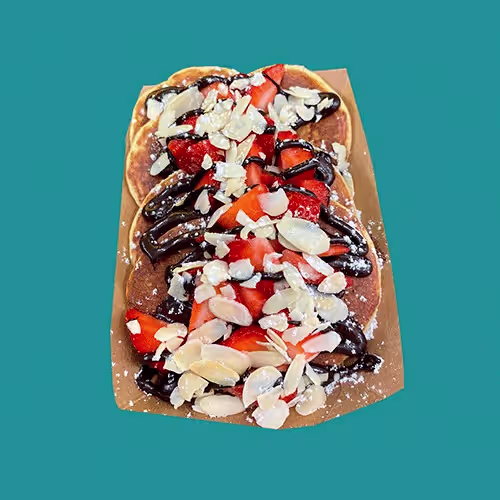 Vegan Bitter Schoko Mini Pancakes