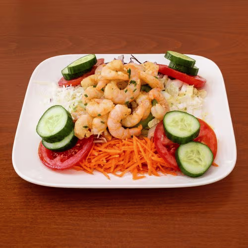 Gemischter Salat mit Shrimps