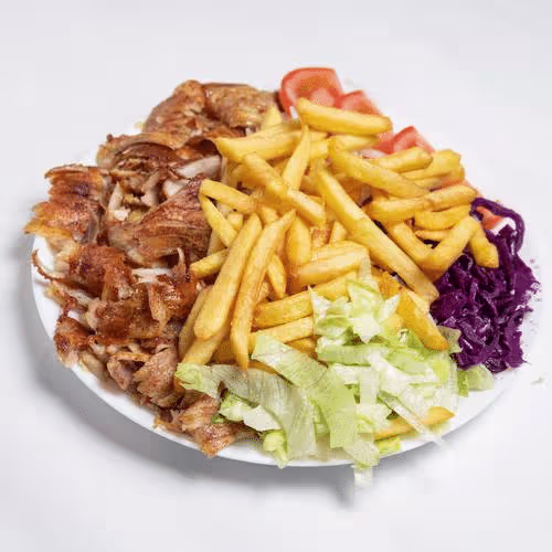 Kebap Teller mit Pommes frites