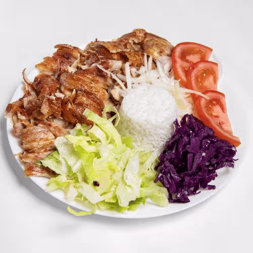 Kebap Teller mit Reis