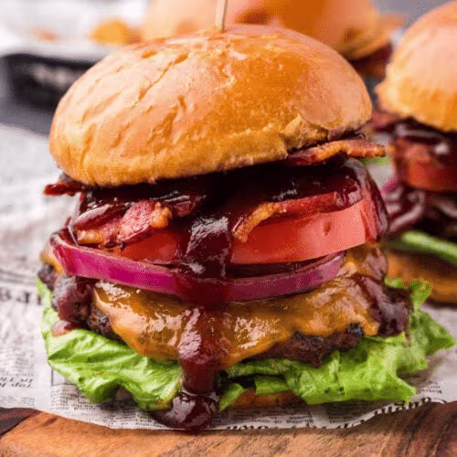 BBQ Bacon Burger Menü L 180g