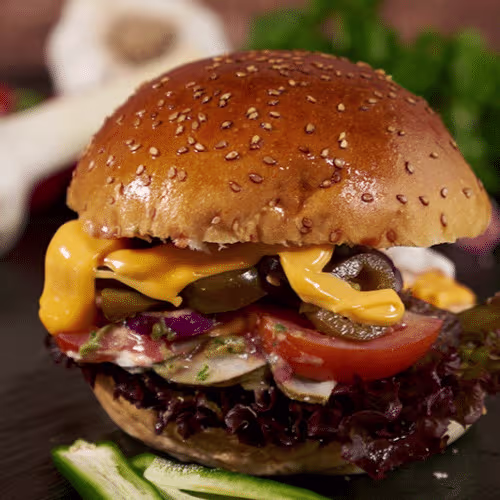 Mexican Burger Menü (scharf) L 180g