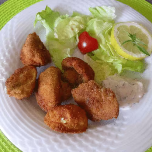 Gebackene Champignons