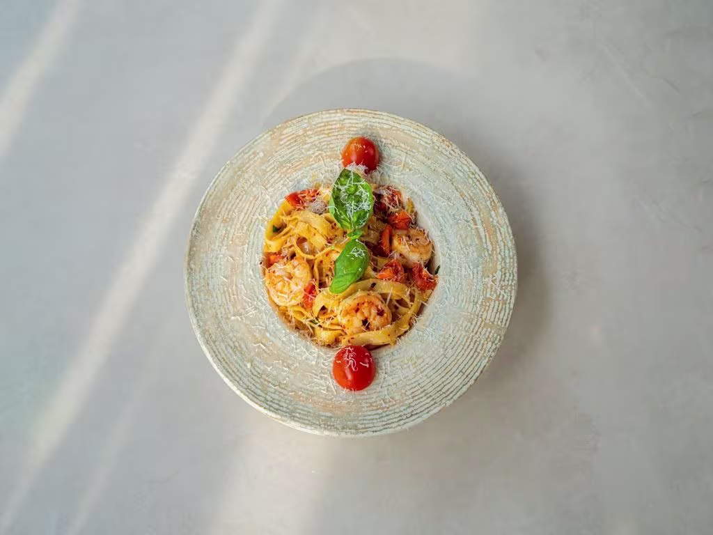 Tagliatelle con Scampi
