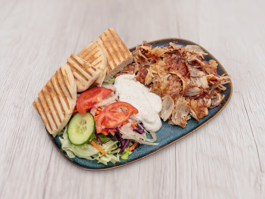 Döner Teller mit Brot