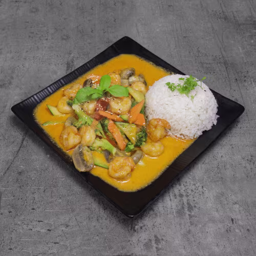 Red Curry Garnelen