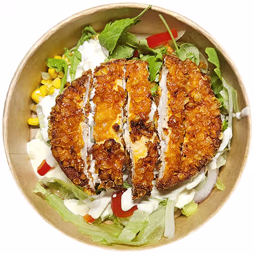 Paniertes Chicken Fingers-salat