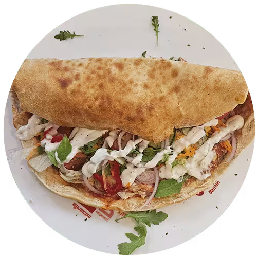 Salatpizza (vegetarisch)