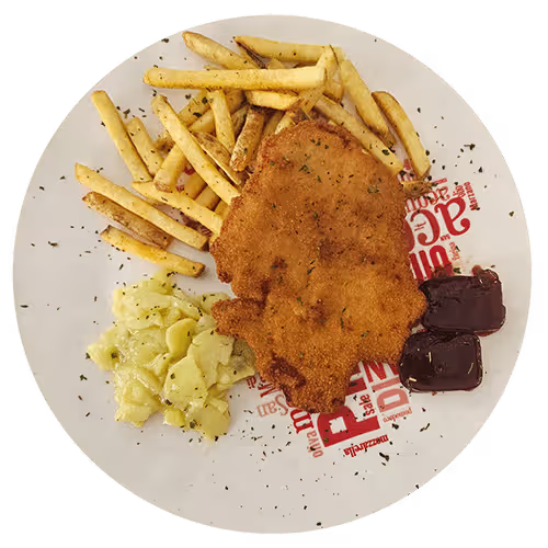 Wienerschnitzel mit Pommes