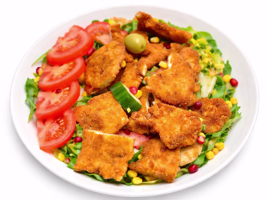 Hähnchenstreifen Salat