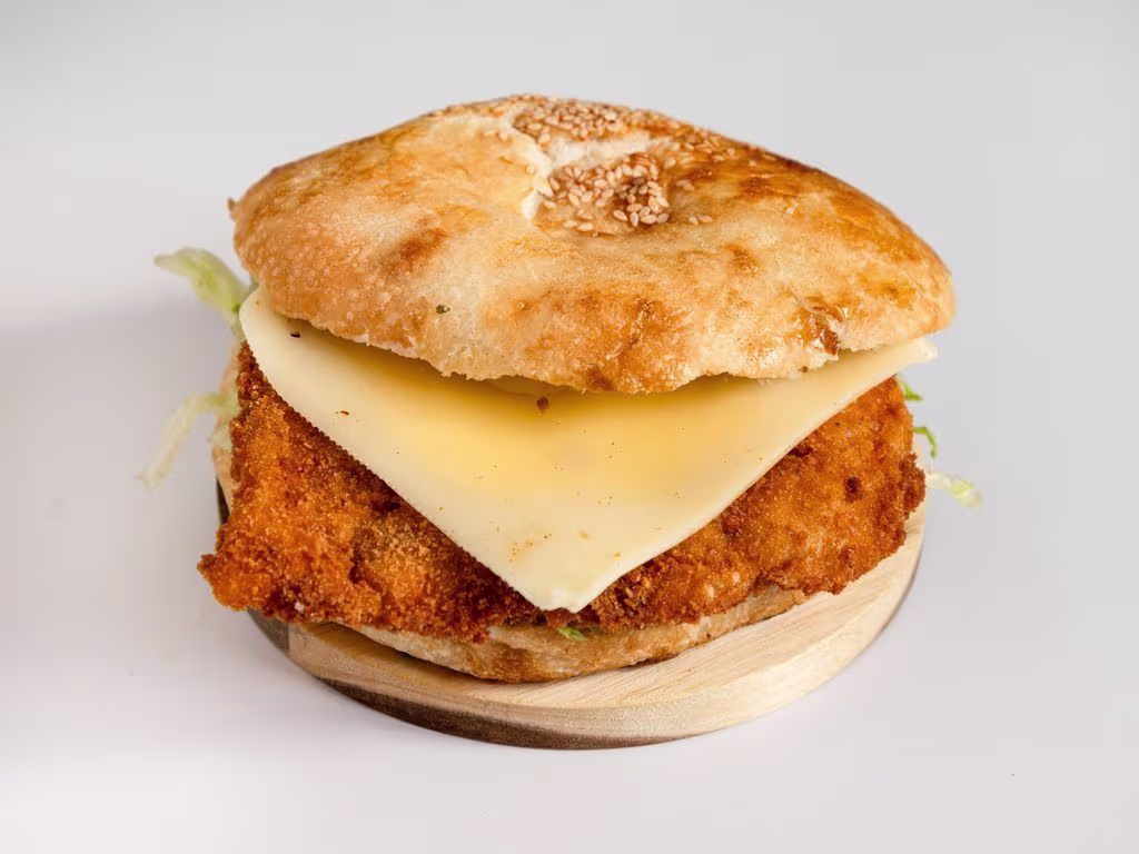 Chickenburger mit käse