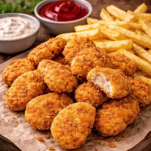 Chickennuggets mit Pommes - 6 Stück
