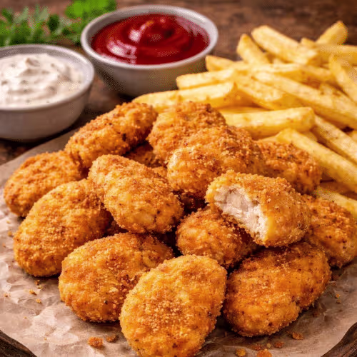 Chickennuggets mit Pommes - 9 Stück